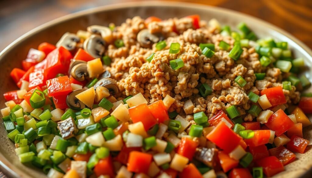 Asian-Inspired Stuffed Peppers Filling