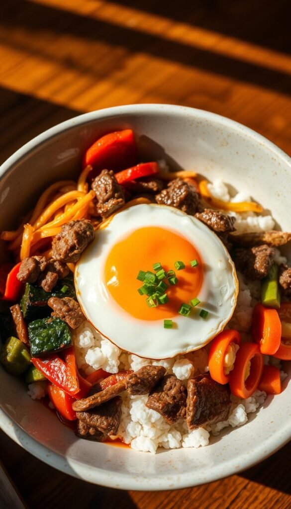 Classic Korean Bibimbap Dish