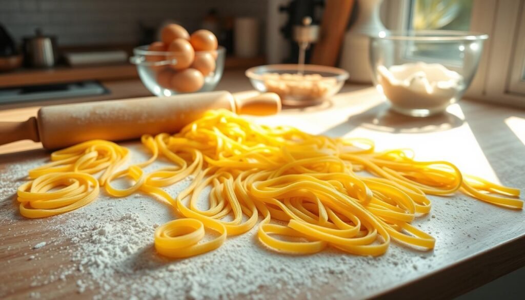 Homemade Egg Noodles Preparation