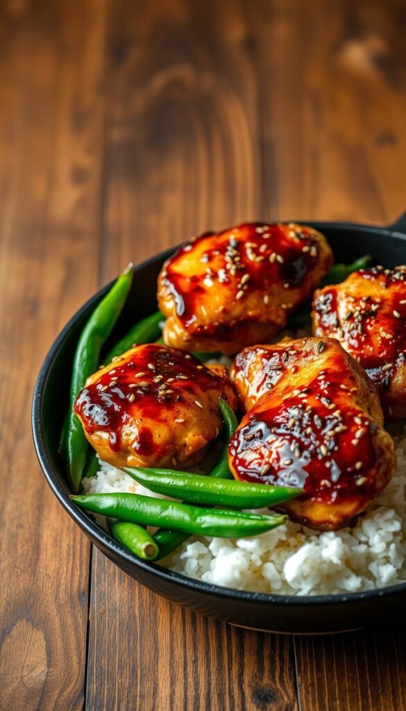 Skillet Asian Chicken Meal with Snap Peas