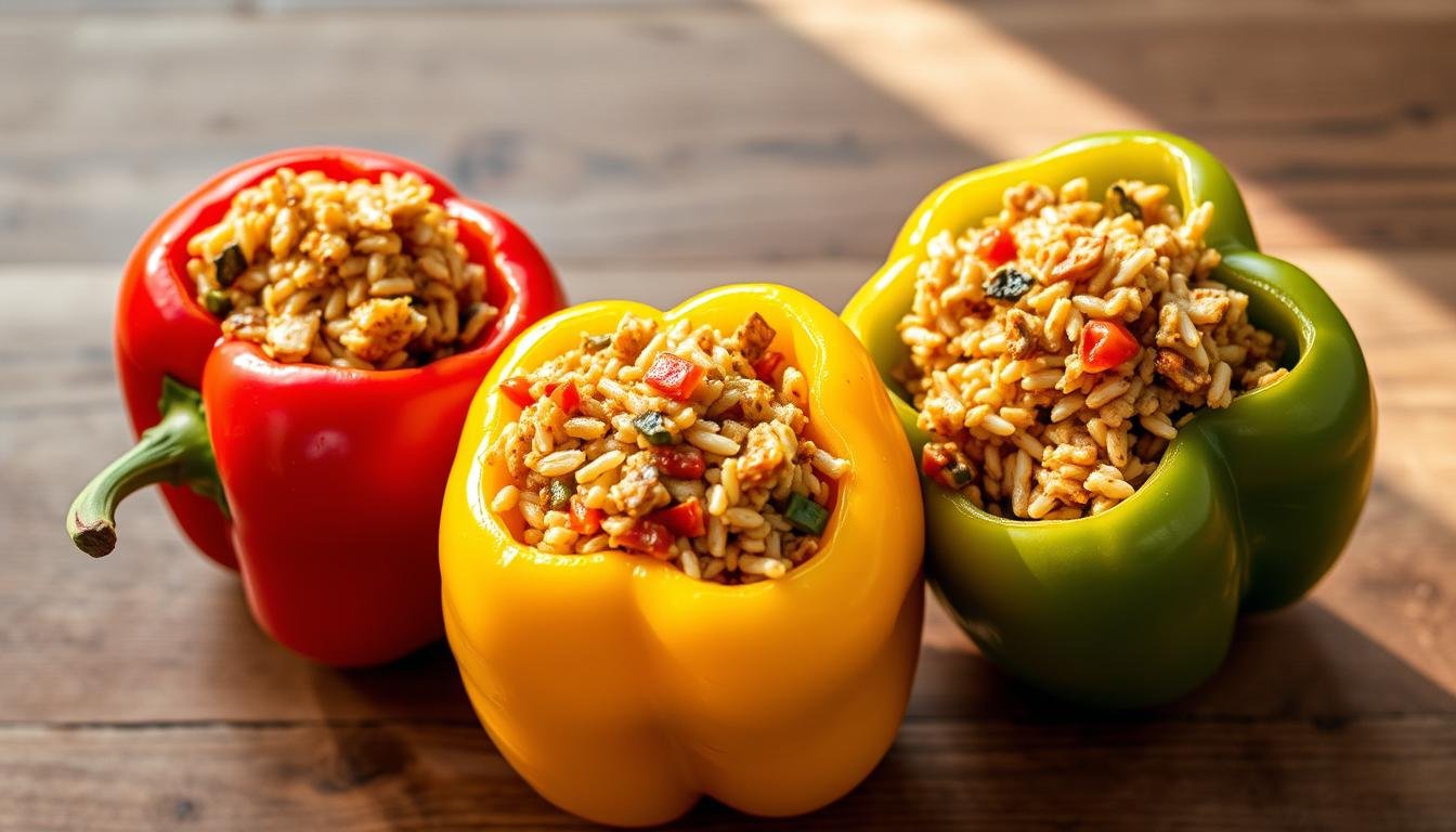 Sweet & Savory Asian Stuffed Peppers