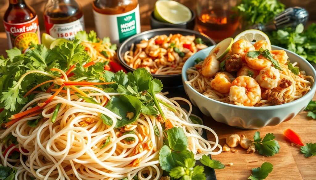 Thai and Vietnamese Noodle Salads