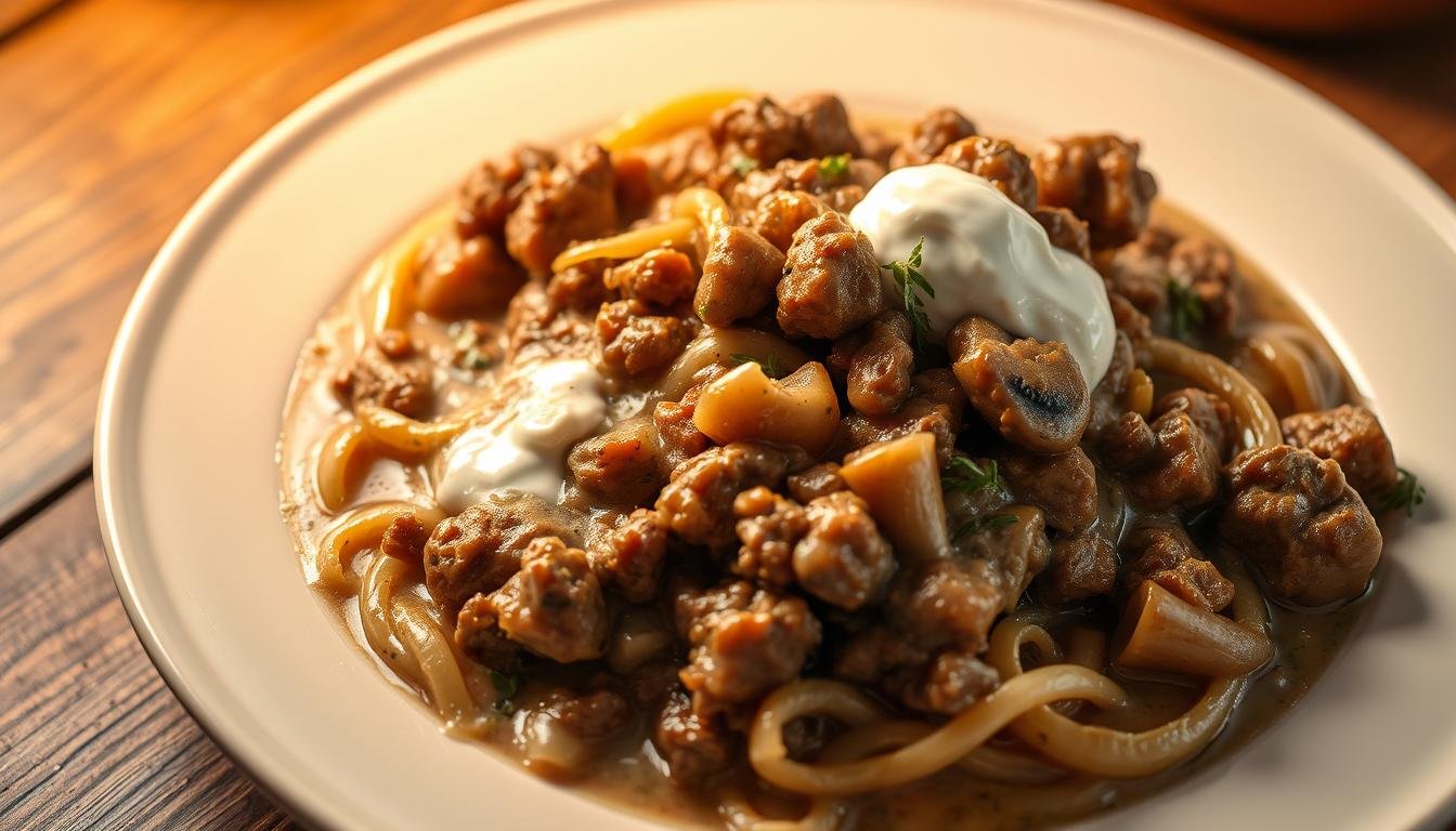 30-Minute Ground Beef Stroganoff