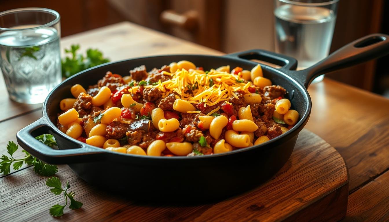 Beef and Macaroni Skillet