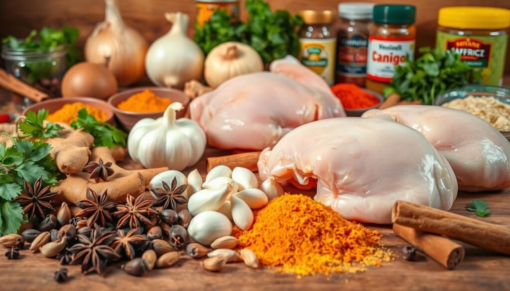 Indian cooking essentials for chicken dishes
