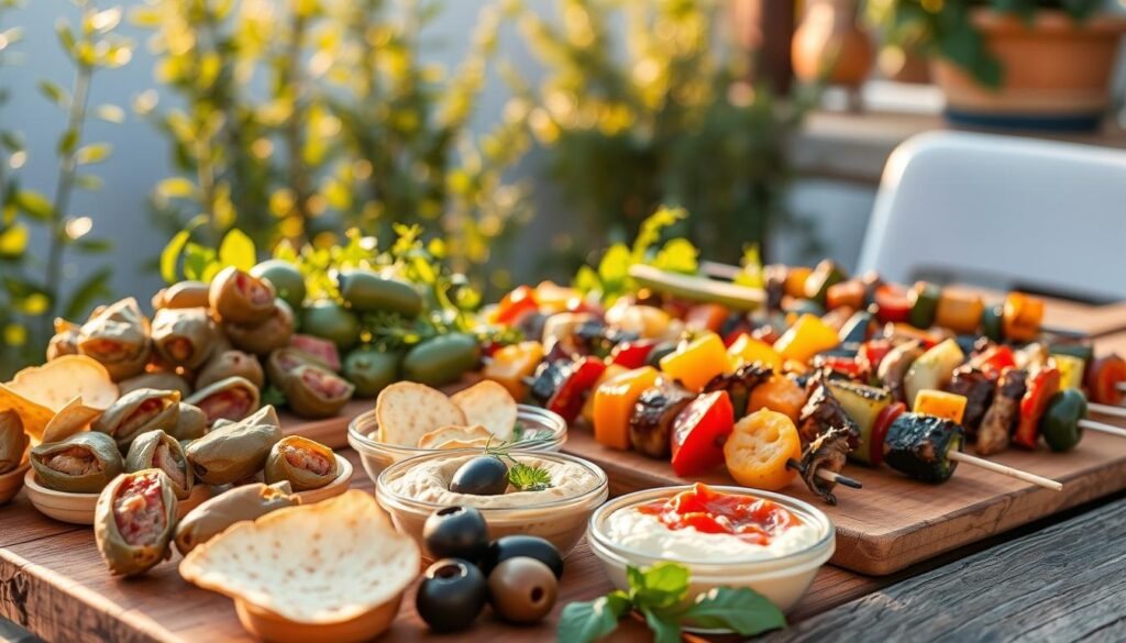 Mediterranean vegetarian finger foods