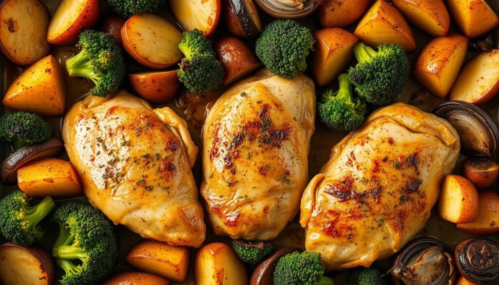 One-Pan Lemon Garlic Chicken with Roasted Vegetables