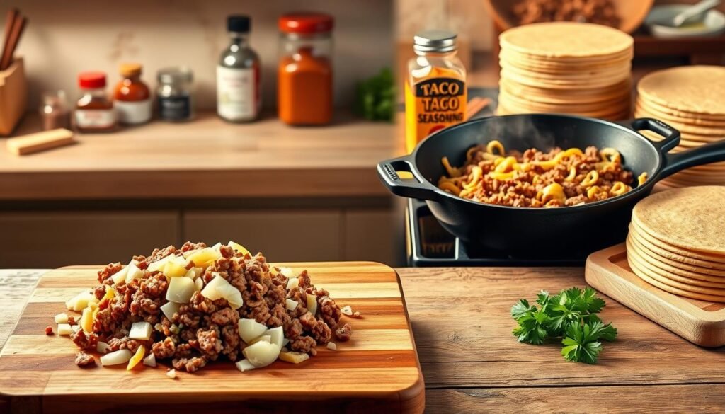 Taco Pasta with Ground Beef Cooking Steps