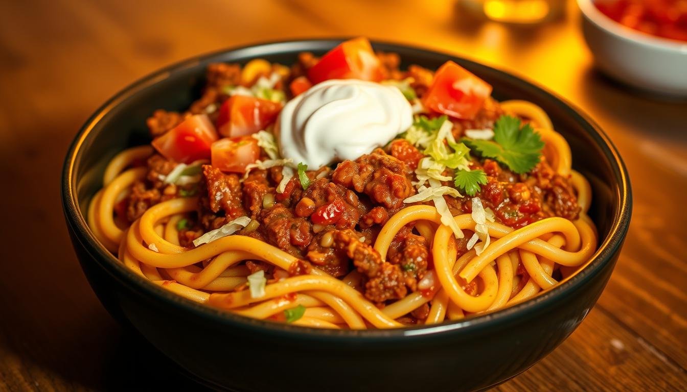 Taco Pasta with Ground Beef