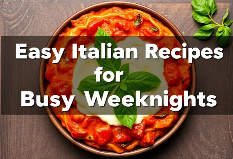 Easy Italian Recipes for Busy Weeknights