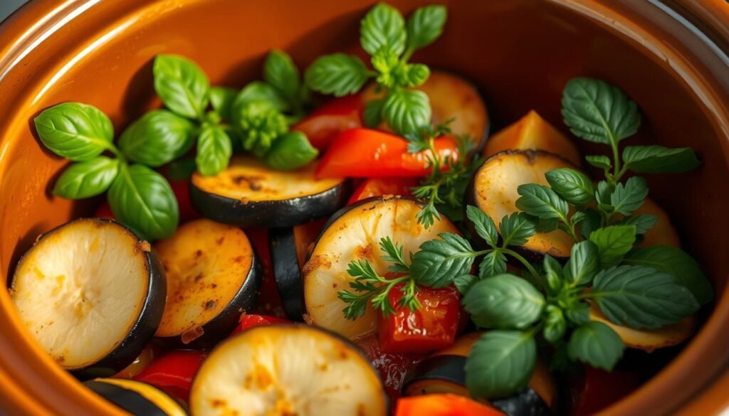 Crockpot Ratatouille Cooking Process