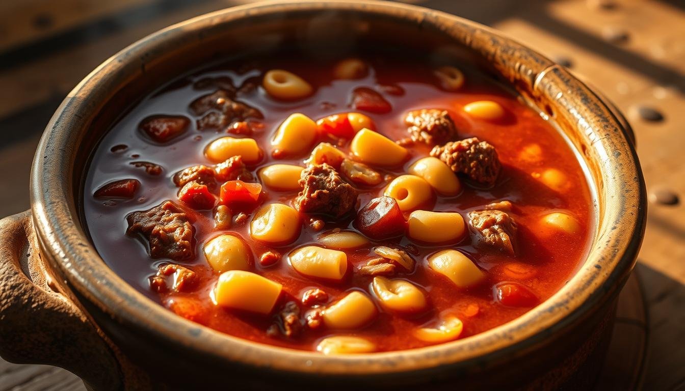 Goulash Soup with Ground Beef and Pasta