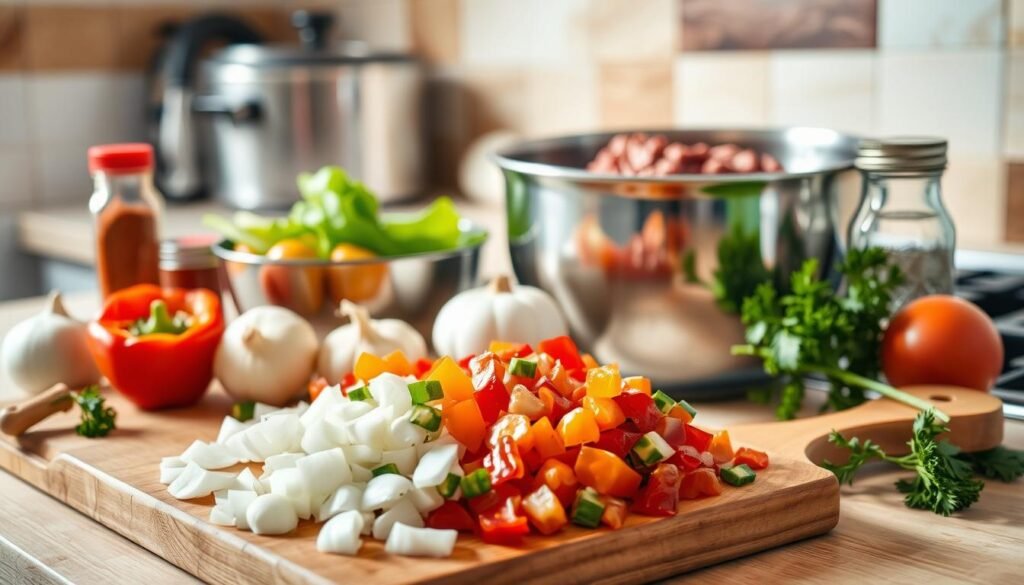 Ingredient Preparation for Goulash Soup