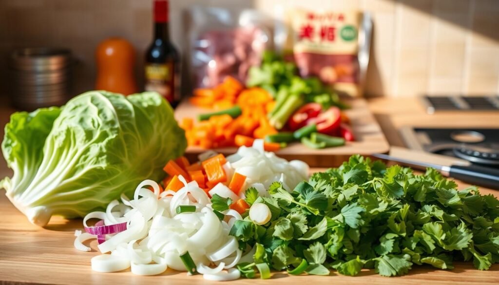 Stir Fry Ingredients Preparation Stir Fry Ingredients Preparation