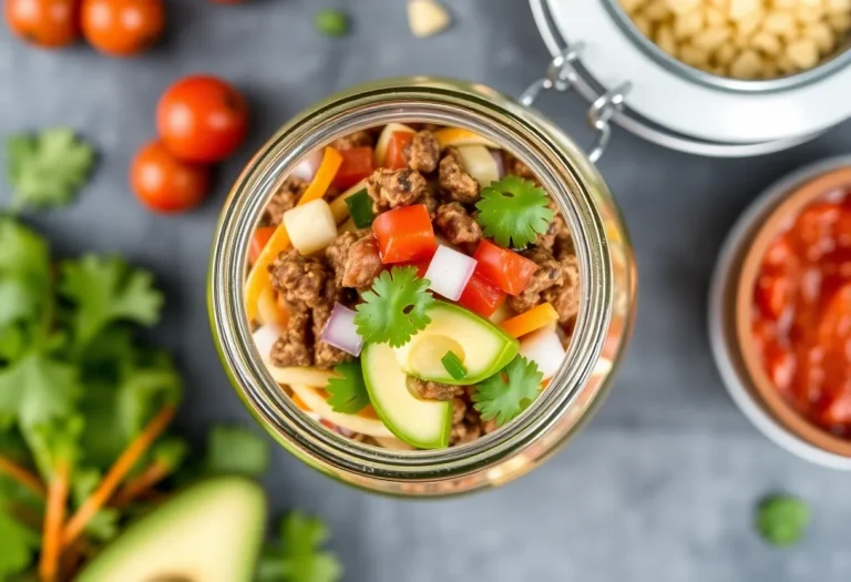 Beef Taco Salad in a Jar: The Meal Prep Game-Changer