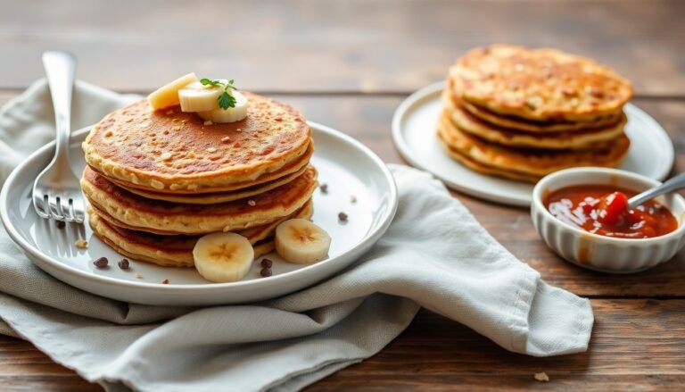 Healthy Banana Oat Pancakes