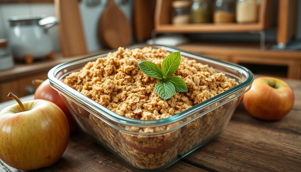 Healthy Apple Crumble Recipe leftovers
