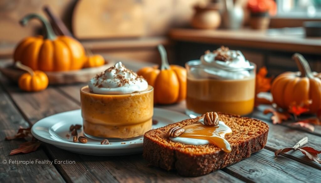 Healthy Pumpkin Dessert with Fall flavors Healthy Pumpkin Dessert with Fall flavors