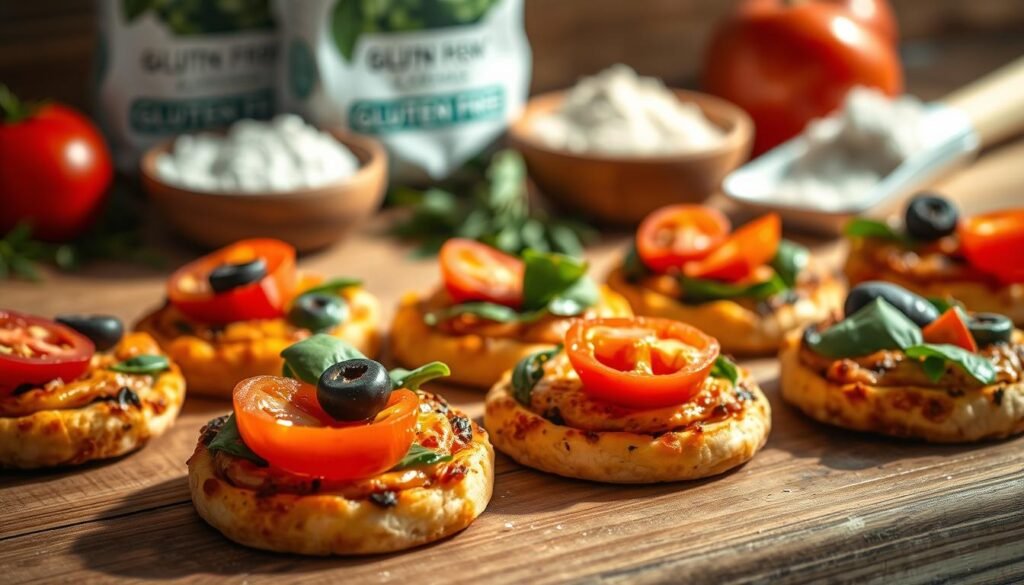 Healthy Veggie Pizza Bites with gluten-free flour Healthy Veggie Pizza Bites with gluten-free flour
