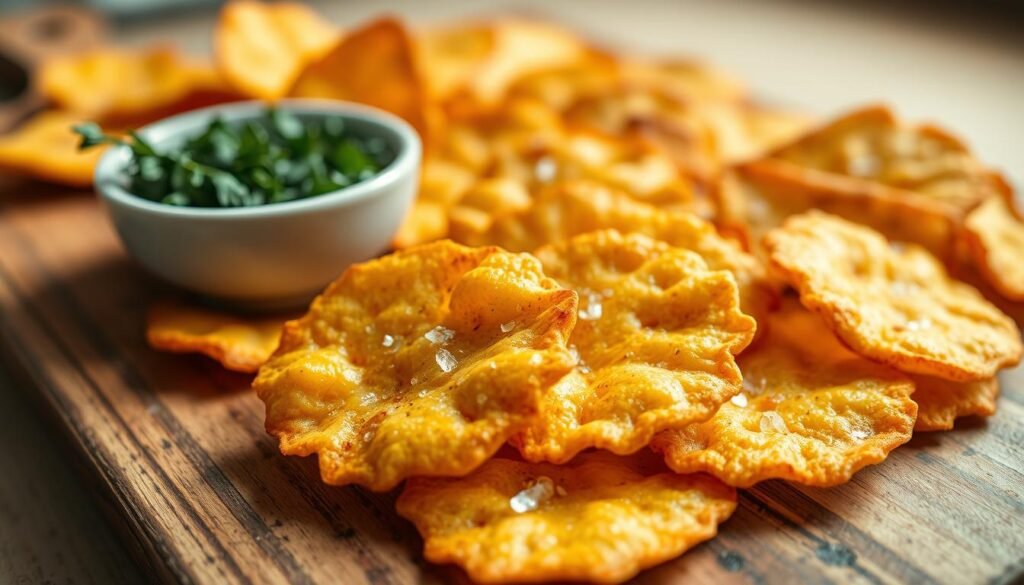 Oven-baked cheese crisps Oven-baked cheese crisps