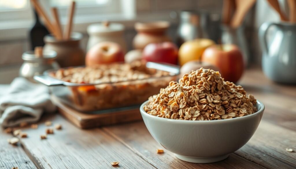 perfect oat topping for apple crumble