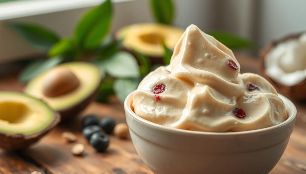Creamy texture of Healthy Vegan Ice Cream Creamy texture of Healthy Vegan Ice Cream