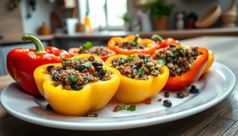 Healthy Beef Stuffed Peppers