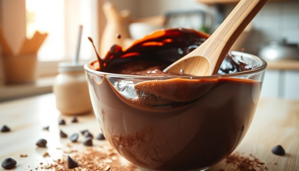 Healthy Chocolate Mug Cake batter mixing steps Healthy Chocolate Mug Cake batter mixing steps