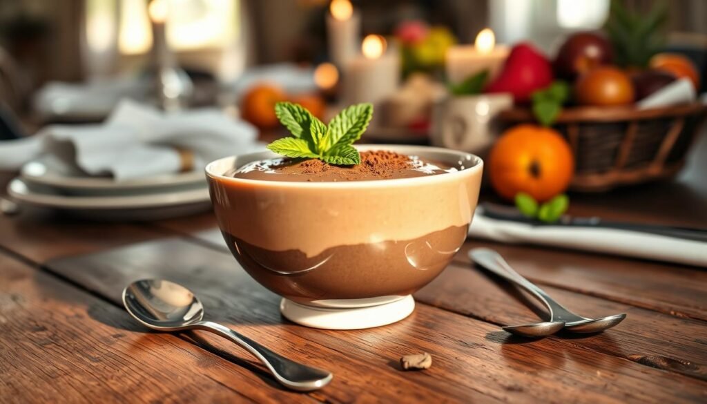 Healthy Chocolate Pudding served elegantly
