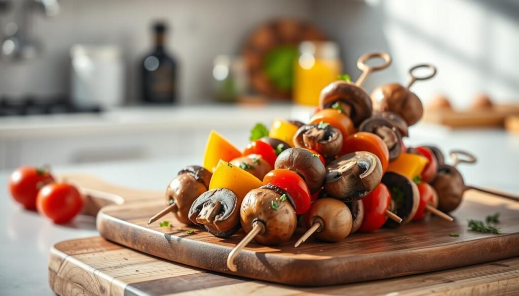 Healthy Mushroom Skewers Healthy Mushroom Skewers