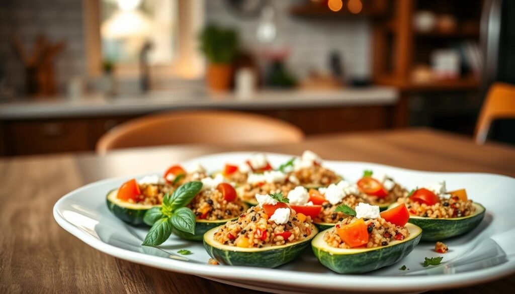 Healthy Zucchini Cups served beautifully