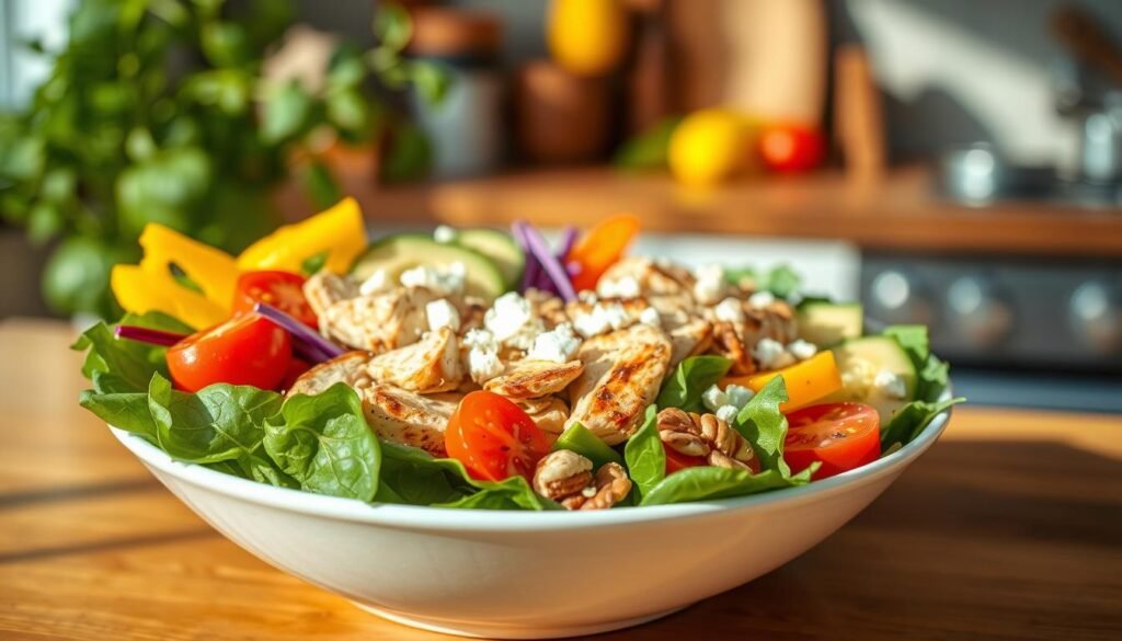 Healthy meal bowl customization with fresh vegetables and toppings Healthy meal bowl customization with fresh vegetables and toppings