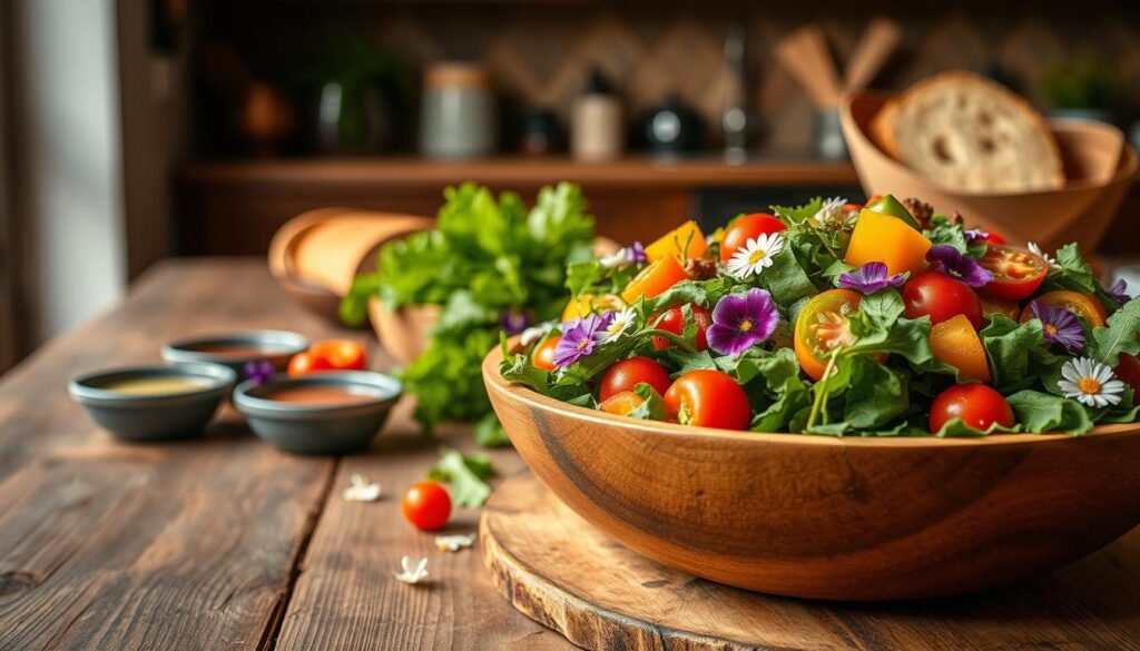 Nutritious dinner with Vegan salad Nutritious dinner with Vegan salad