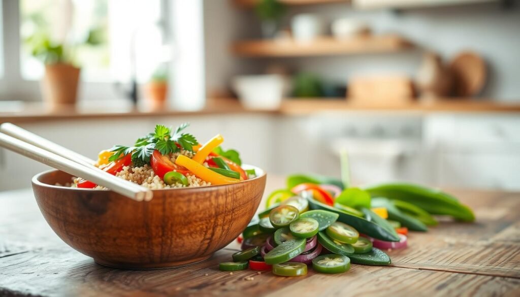 Vegan Stir Fry Bowls Healthy presentation