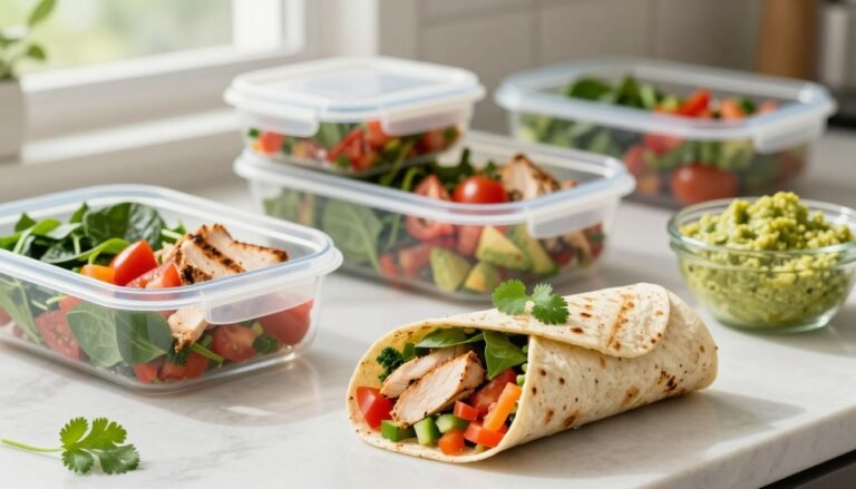Healthy Chicken Wrap Meal Prep