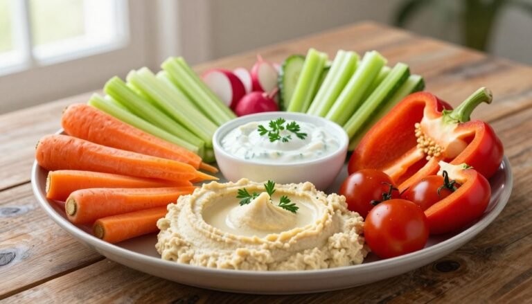 Healthy Veggie Dip Platter