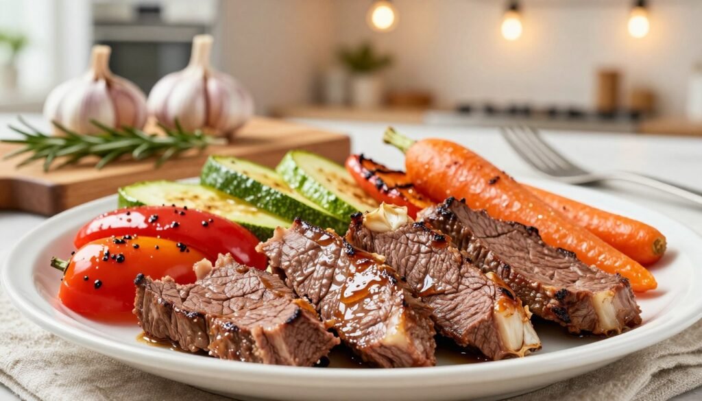 garlic beef and vegetables